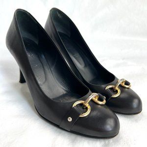 Bally pumps high heel black rings 6.5
